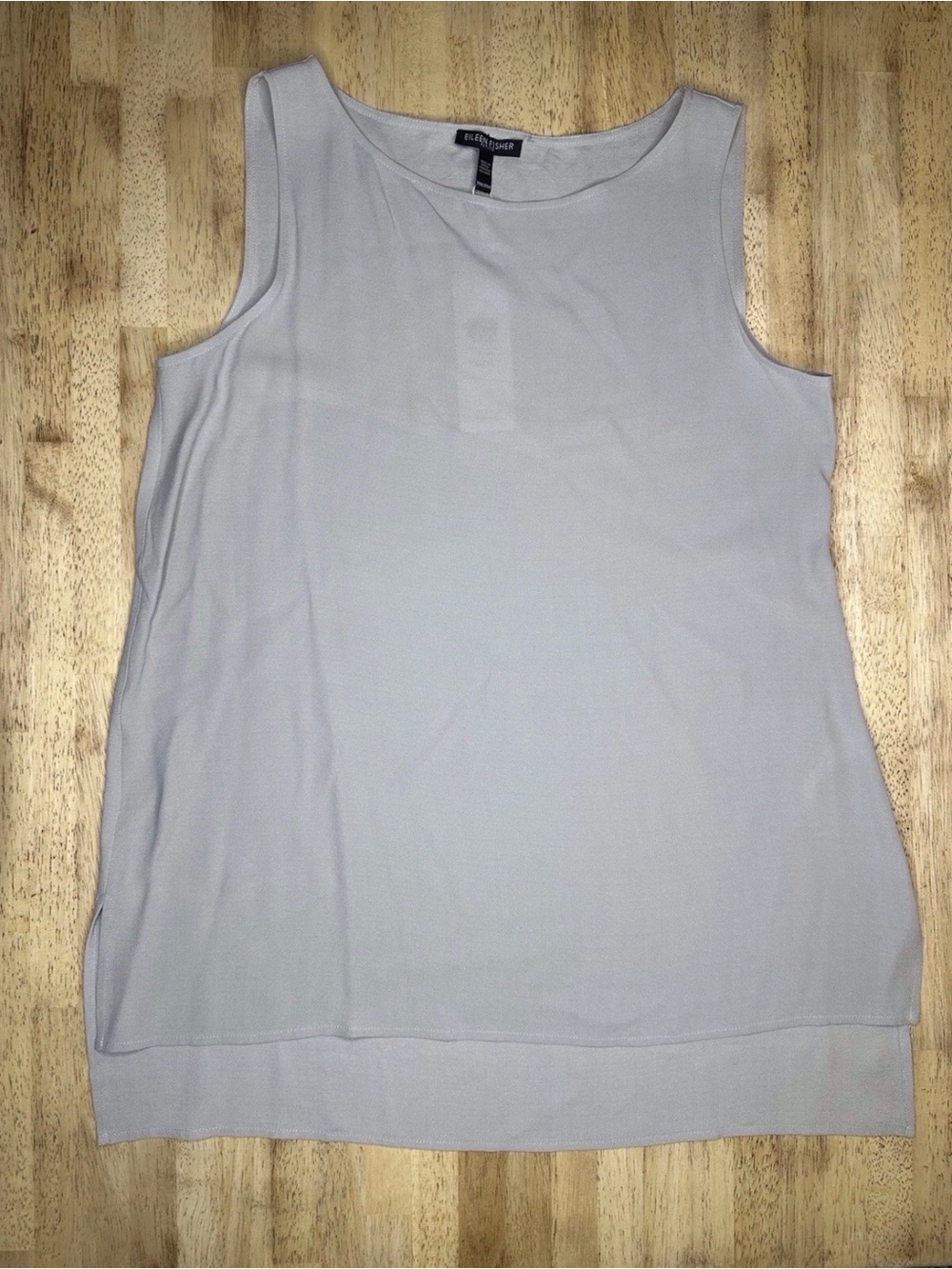 Eileen Fisher Light Gray Cream Sleeveless Tank